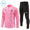 Sudadera De Entrenamiento Manchester City Cremallera De Cuarto 2024-25 Rosa - Niño